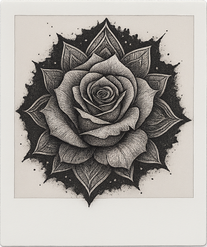 Rose tattoo sketch